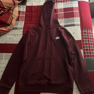 Nike Men's Dark Red Hoodie
